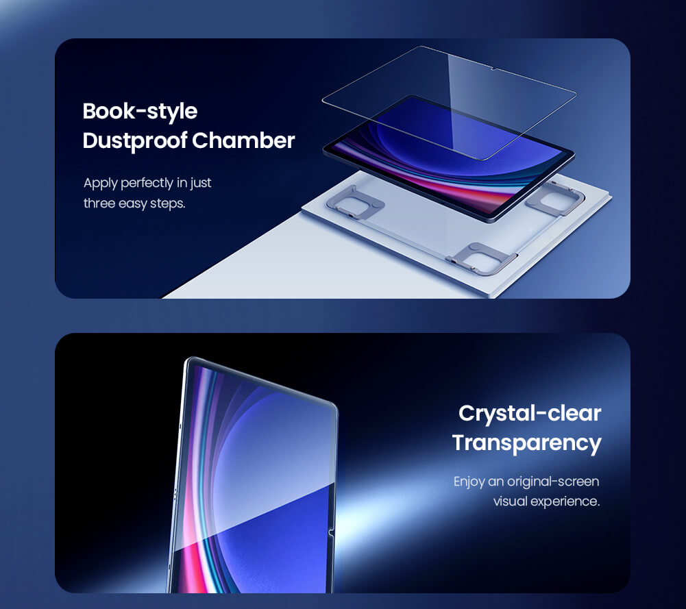 Защитное стекло NILLKIN для Samsung Galaxy Tab S10 Fan Edition (Tab S10 FE), Tab S9 Fan Edition (Tab S9 FE), Tab S9 (индекс H+ Pro)